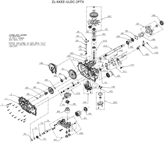 Transmission (Lh) Diagram and Parts List for ZTX4-60KH (47ASAAA8010)(2022) Cub Cadet Lawn Tractor